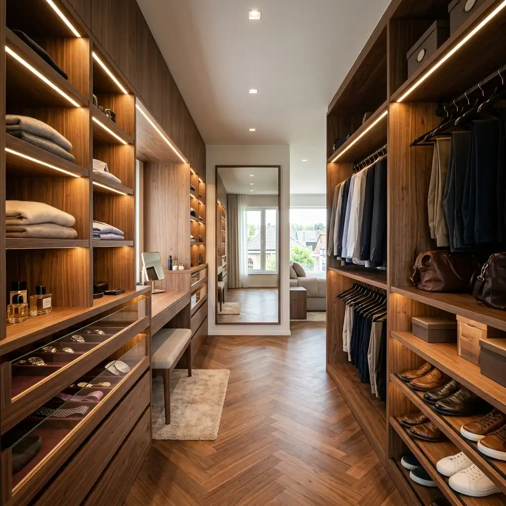 Dressing Minimaliste en Noyer