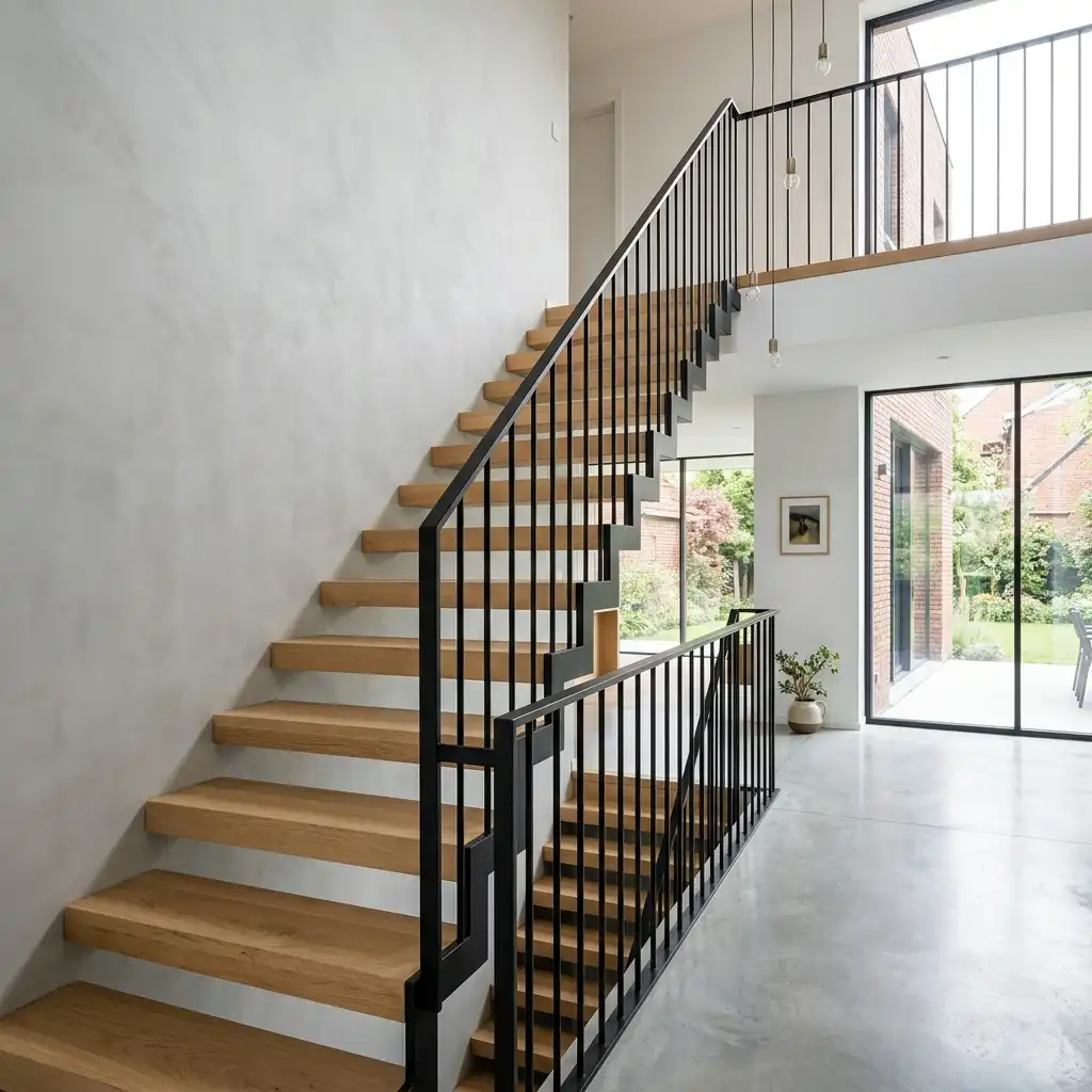 Escalier Suspendu en Chêne